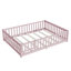 White Full Size Rubber Wood Floor Bed With Guardrails, Multi - Functional For ' Learning And Sleeping, Structure Playground Bedroom, Easy To Assemble-129627164