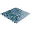 Hudson Penny Round Aquamarine 11-7/8" x 12-5/8" Porcelain Mosaic Tile