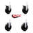 4 Piece Soft Rubber Swivel Caster Set