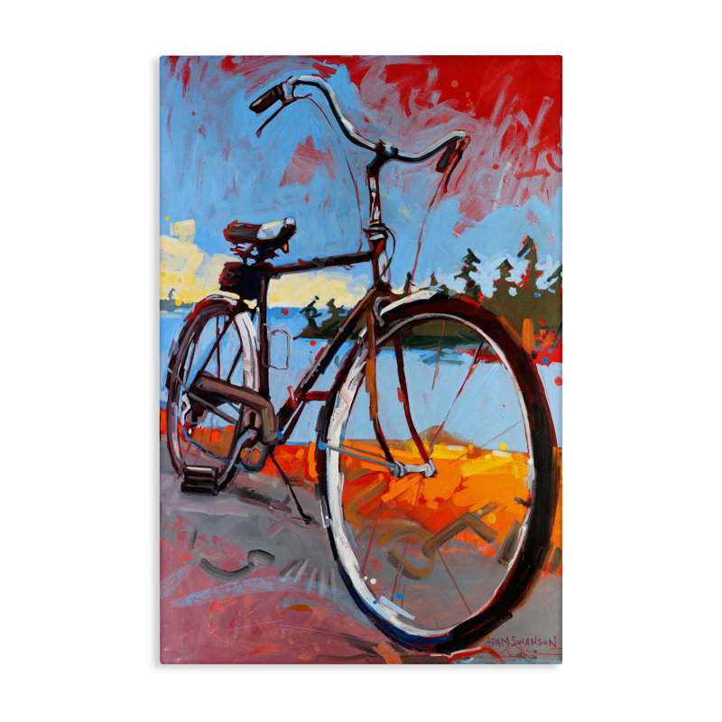 Toile «Tonight Bicycle Journey», conception par Adam Swanson, H 24 po x l 16 po