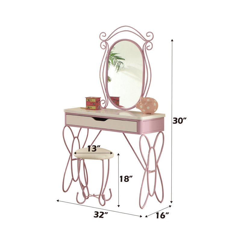 Table de coiffeuse, ensemble de meuble-lavabo en cuir synthétique blanc et clair