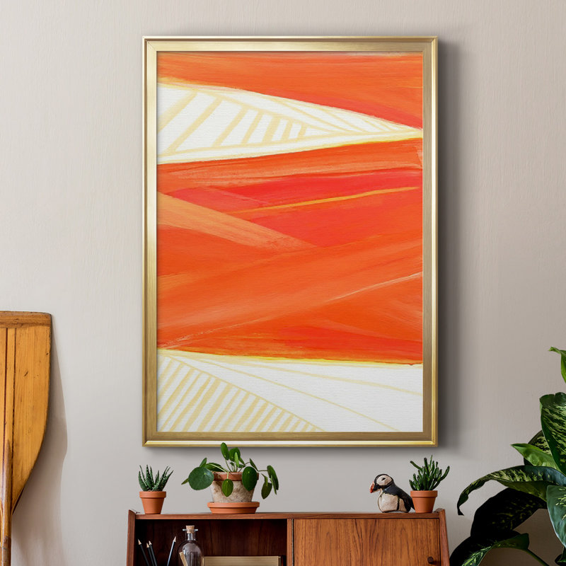 Warm Rays I, reproduction encadrée de qualité supérieure - prête à être accrochée, H 42,5 po x l 30,5 po x P 1 po, Or