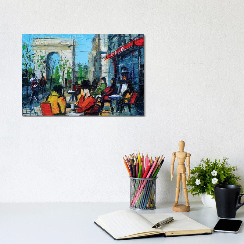 Urban Story - Champs-Élysées by Mona Edulesco - Wrapped Canvas Gallery-Wrapped Canvas Giclée, 20.32cm H x 30.48cm W