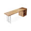 Bureau rectangulaire en bois massif Burlywood-109619378