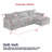 Upholstered Sofa Couch With Ottoman-1837163125