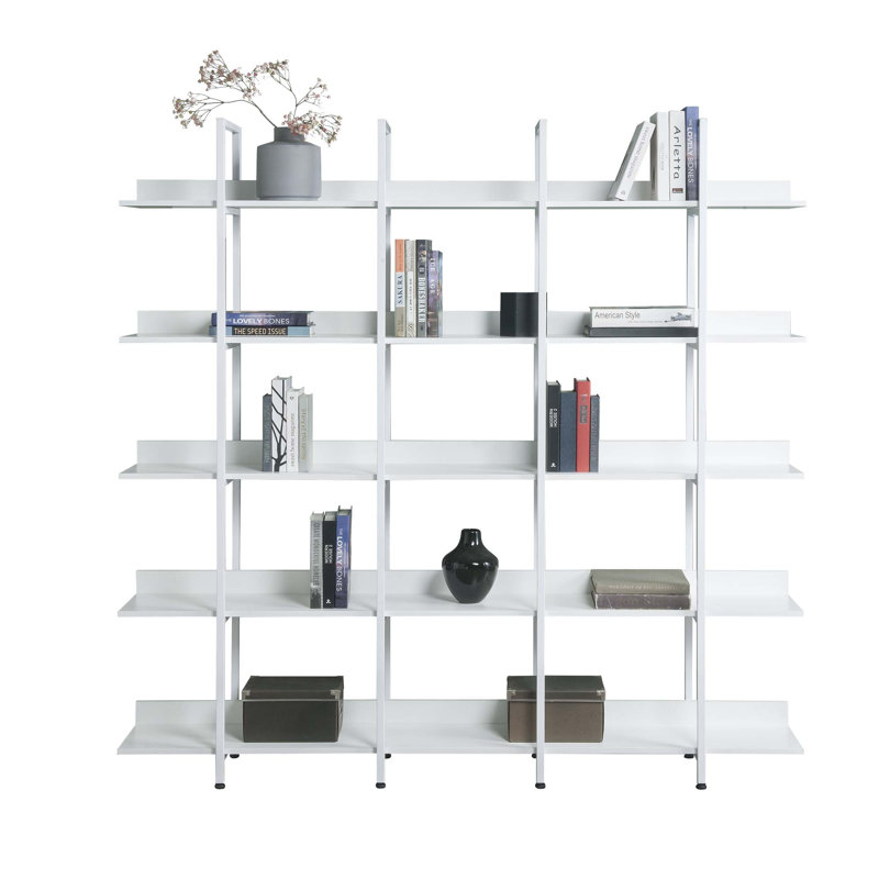 Bibliothèque de bureau à 5 niveaux, Blanc, H 70,9 po x l 70,9 po x P 11,8 po