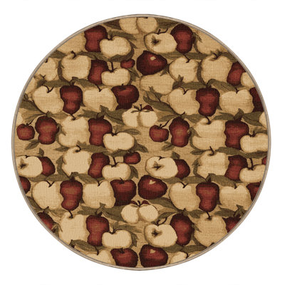 Washable Apple Clusters Farm Area Rug