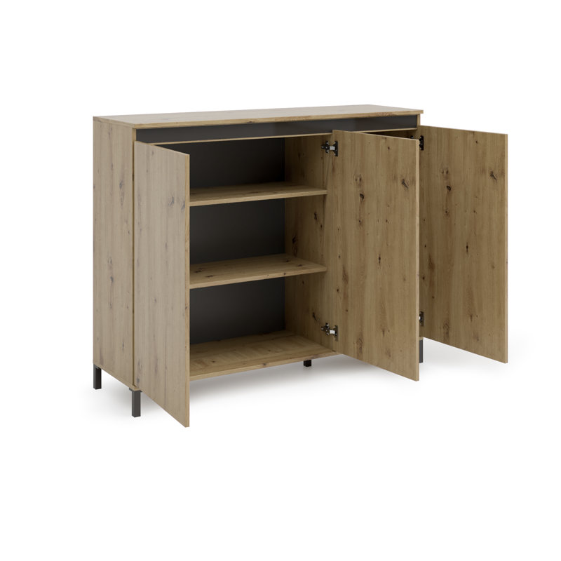 Sideboard 3A Burlyn, Anthracite/Artisan Oak