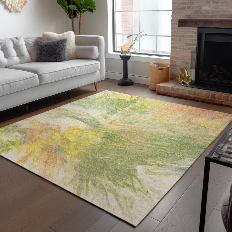 Abstract Indoor / Outdoor Rug, Rectangle 5' x 7'6"