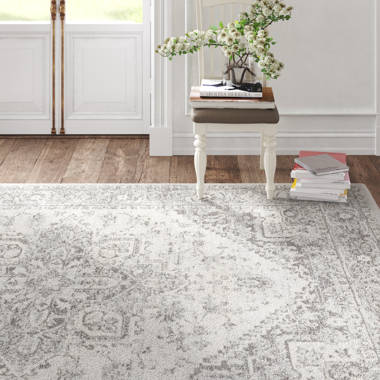 Augustin Oriental Gray/White Area Rug Kelly Clarkson Home Rug Size: Rectangle 5'3 x 7'3