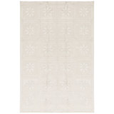 Himalayan Wool Floral Area Rug in Silver