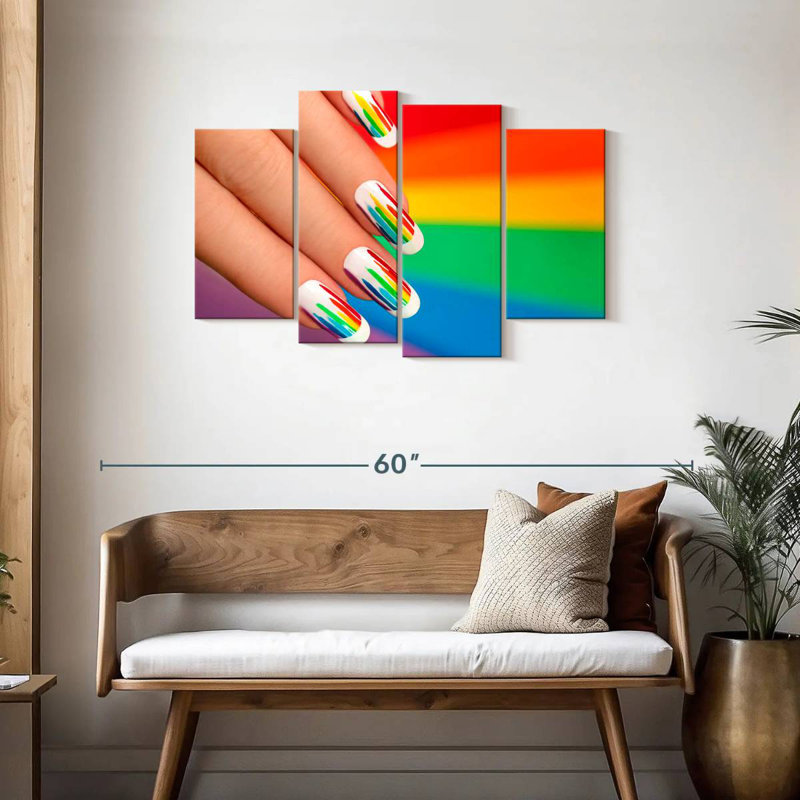 Rainbow Nails, H 27 po x l 43 po