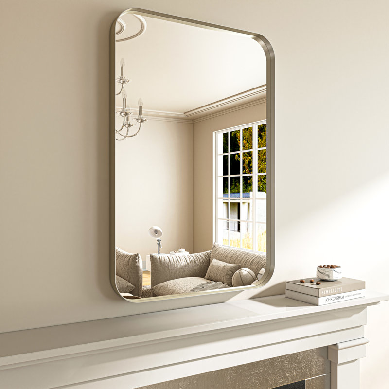 Miroir de salle de bain, 24 po x 36 po, Argent