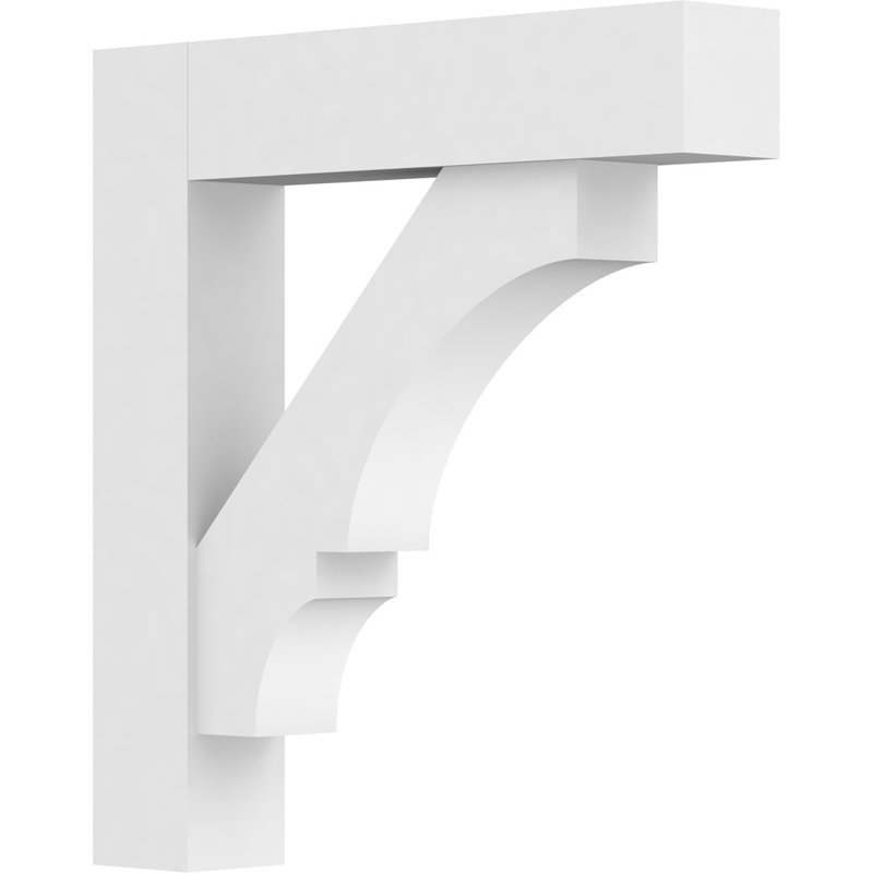 Support standard en uréthane Balboa standard avec extrémités en bloc, brun clair apprêté, H 18 po x l 3 po x P 18 po
