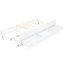Lit plateforme avec rangement tête de lit et lit gigogne simple - double, 3 tiroirs, lit gigogne en bois massif blanc