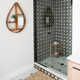 Metro Penny Metro Penny Matte White with Black Flower 9-3/4" x 11-1/2" Porcelain Mosaic Floor and Wall Tile