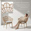 Ensemble de 2 chaises d'extérieur en forme de paon en osier d'extérieur avec structure durable et résistante aux intempéries