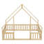 Lit double en bois en forme de maison avec clôture, garde-corps, naturel-1092365636-1092365641