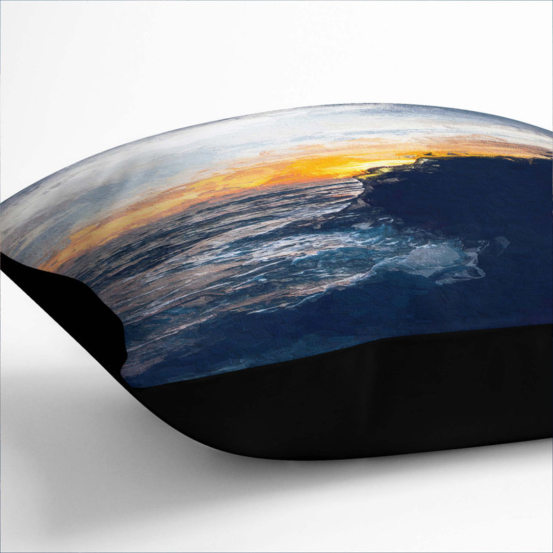 Square Cushion, Black, 55cm H x 55cm W x 20cm D