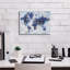 Wrought Studio 'Indigo World Map' by Danhui Nai Canvas Wall Art-1153188615