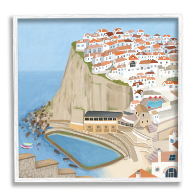 " Portugal Sea Port Coastal City Landscape Illustration "