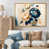 Toile avec cadre flottant or
