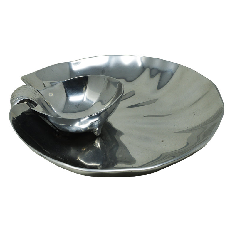 Pewter Seashell Relish Tray