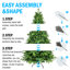 Arbre de Noël artificiel 7 pi en PE et PVC avec 1692 branches, 450 lumières DEL blanc chaud et base en métal