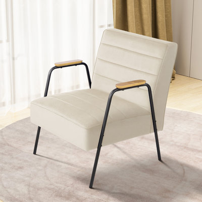 Chaise longue en velours 26,3 po