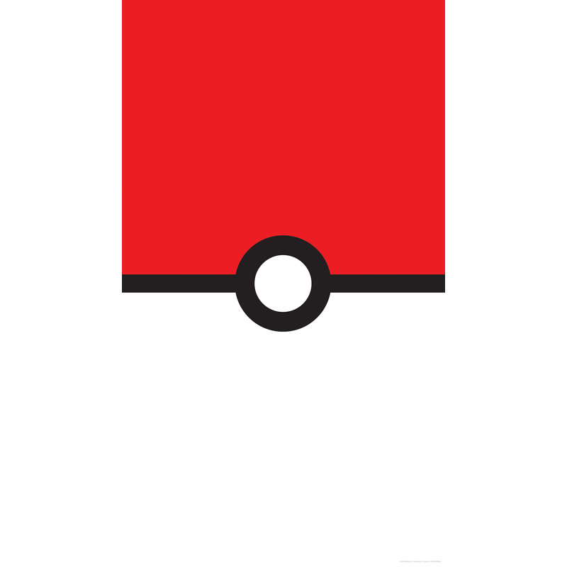Adhésif décoratif pokeball rouge et blanc Pokémon