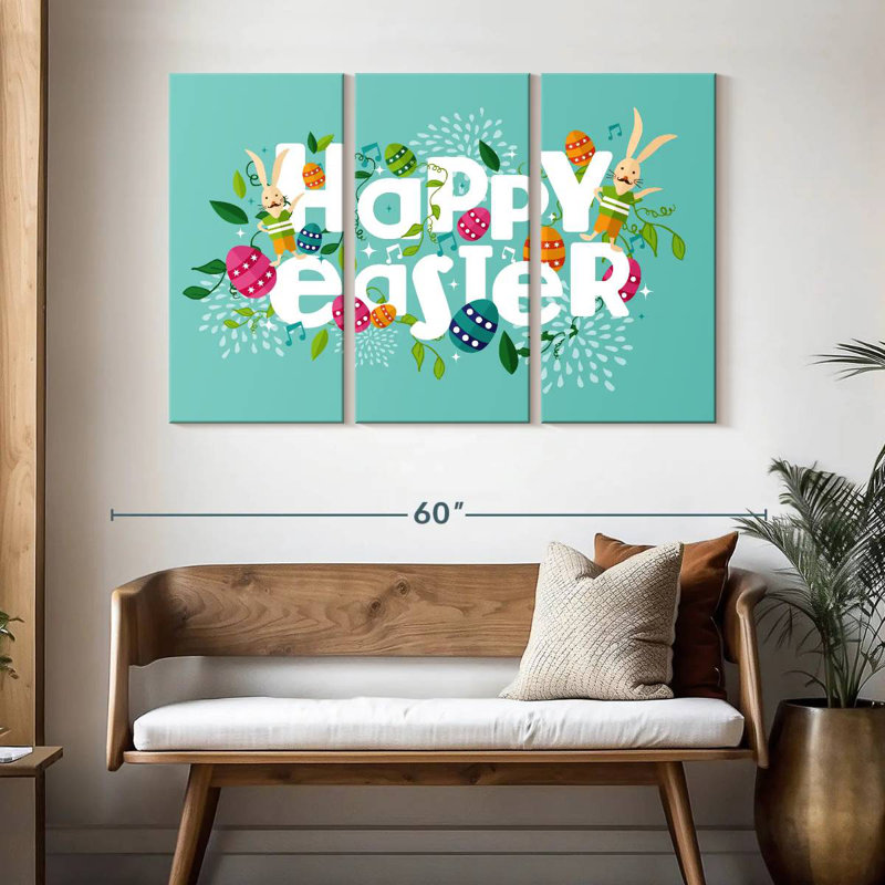 Happy Easter, H 32 po x l 50 po