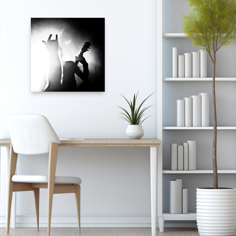 Rock On Concert Hand Dramatic Abstract Contemporary Architecture Landscape Wall Art Print by Veronika Klimonova (werdza) - Print