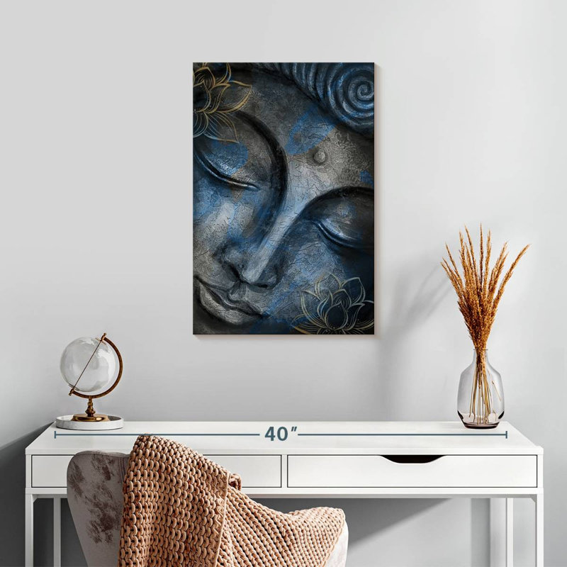 Adella Silver And Gold Buddha, 24" H x 16" W