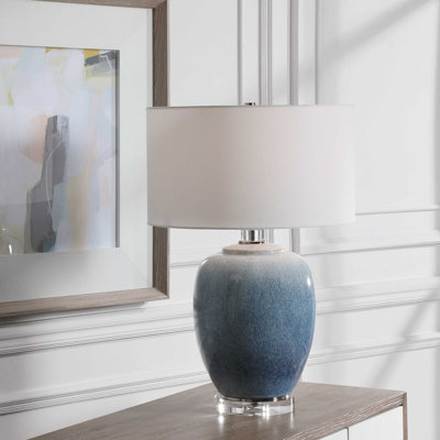 Lampe de table bleue 26,5 po Avalynn