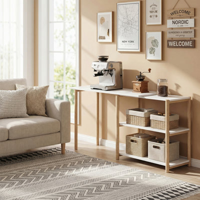 Foldable L-Shaped Writing Desk