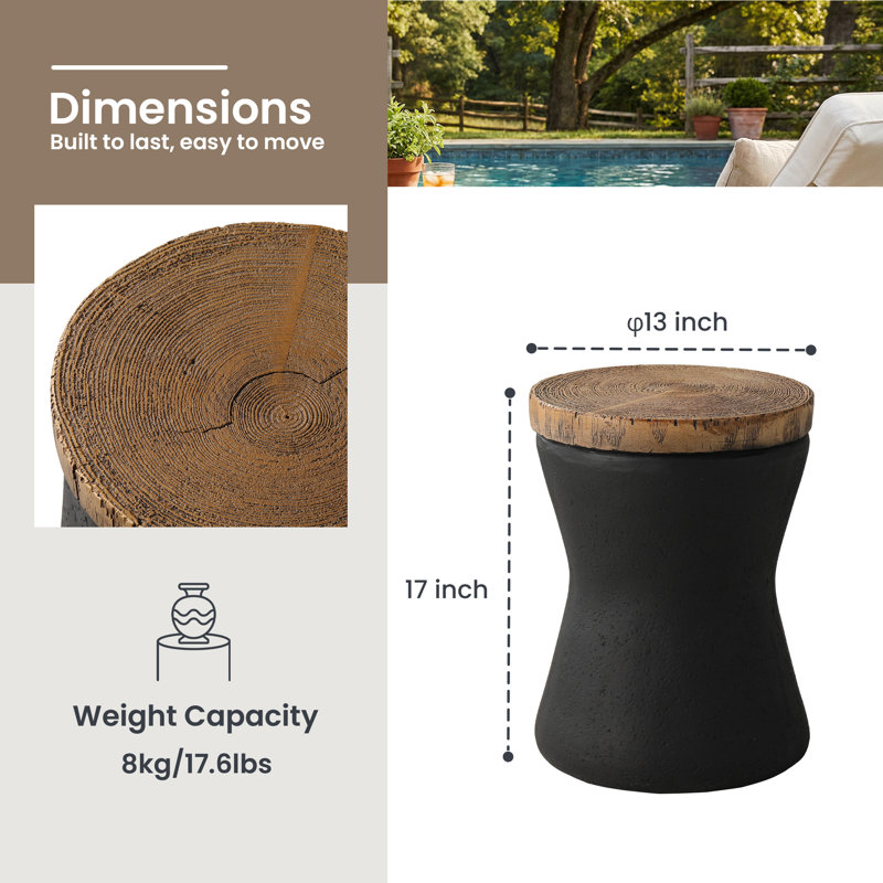 Table d'appoint en béton Kanab, 2