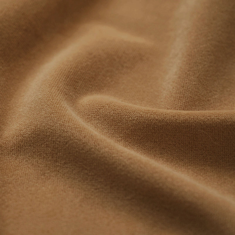 Repose-pieds moderne en velours avec rangement, Chameau