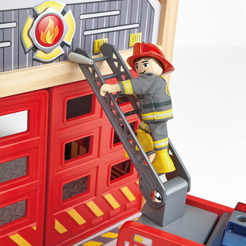 Fire Truck Playset with Fire Engine Toy, Firefighter and Dog