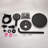 Round Shower Faucet Matte Black Shower System With 12 Inches Rain Shower Head And Handheld Spray