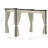 vidaXL Gazebo with Curtains 9.8'x9.8' Cream Steel