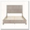 Structure de lit plateforme en bois massif avec tête de lit haute sans sommier