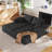 80.3” W Oversized Sofa & Chaise, Upholstered Loveseats Square Arm Sofa, Cloud Sectional Couch Sofa Bed Deep Seat, No Assembly Required, Modern Sleeper Loveseat Chair For Living Room Bedroom Reading-1988216609