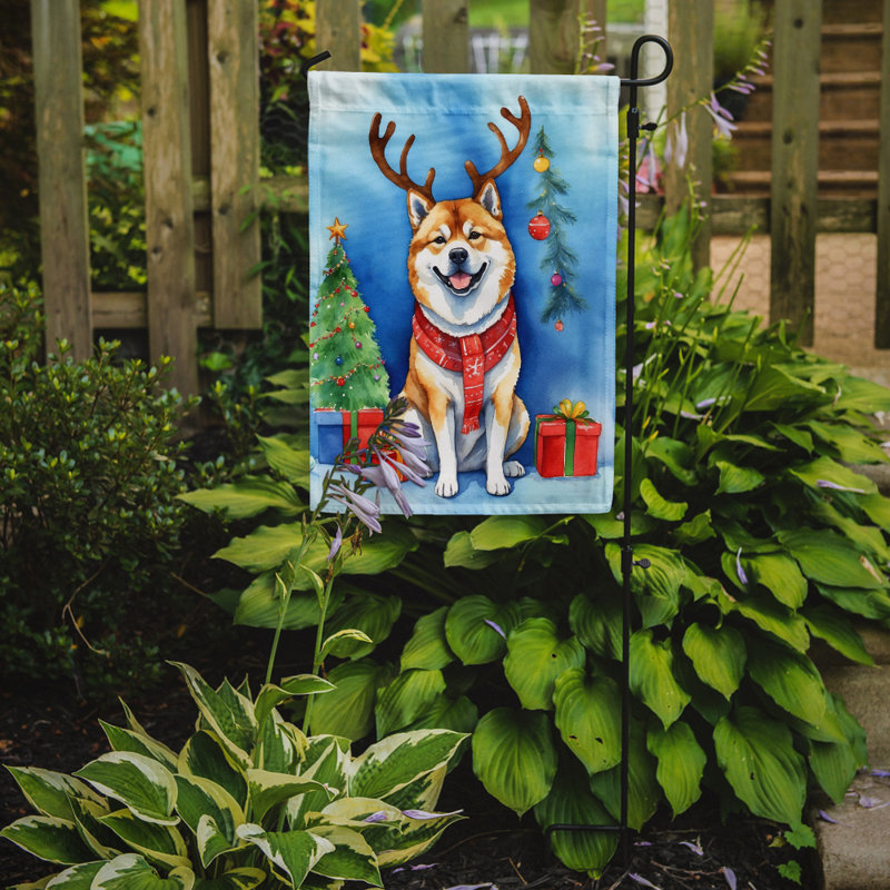 Drapeau de Noël renne de jardin, Akita