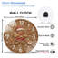 Horloge en pain d'épice avec figurines festives - Horloge murale moderne en verre 12 po