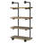 Black And Rustic Oak 4-Tier Wall Shelf-125336507