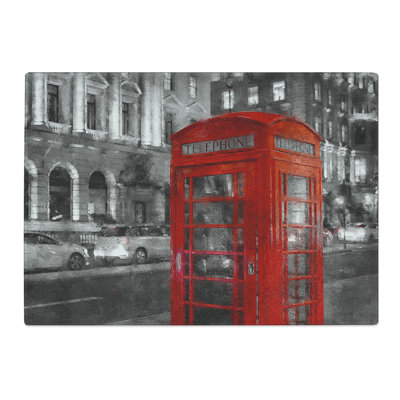 Telephone Box Painting Chopping Board