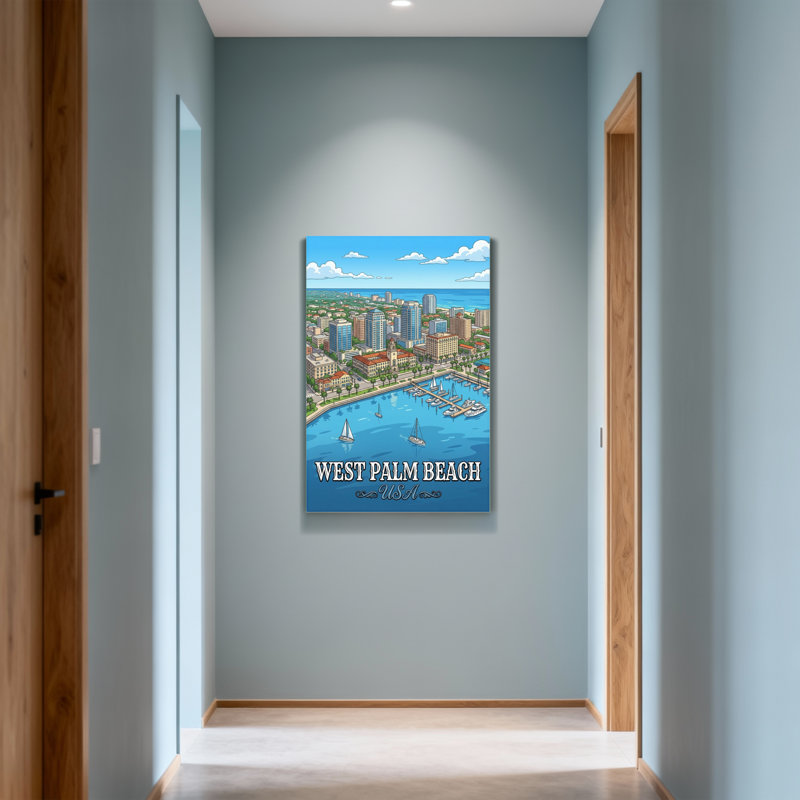 Scénario et paysages urbains West Palm Beach, H 18 po x l 12 po