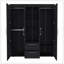 Armoire Bariloche, rangement multi-sections avec tringles de suspension, tablettes et 2 tiroirs-1486974180