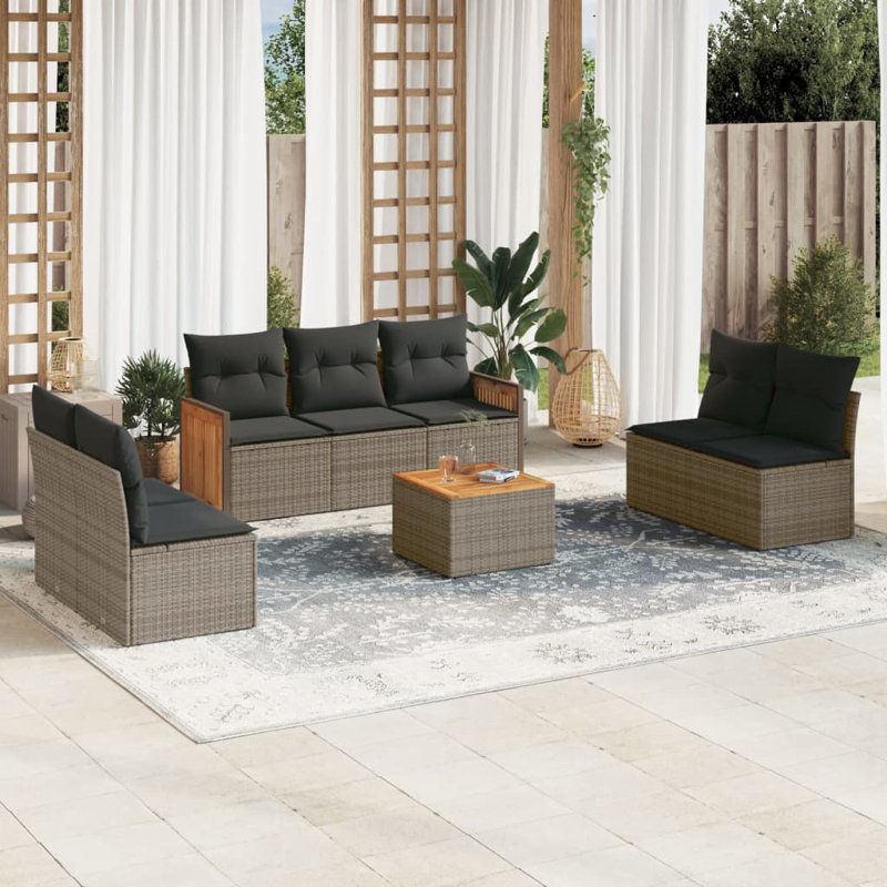  Garden Sofa Set Grey
