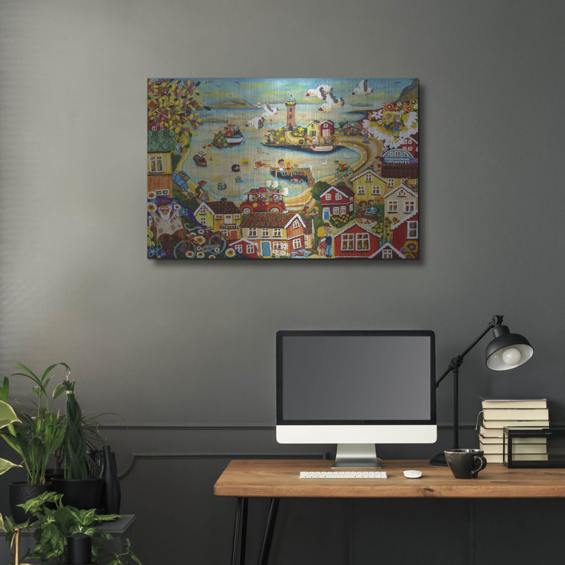  «Summer» par Glada Konsten, art mural en métal, 36 po x 24 po, H 24 po x l 36 po